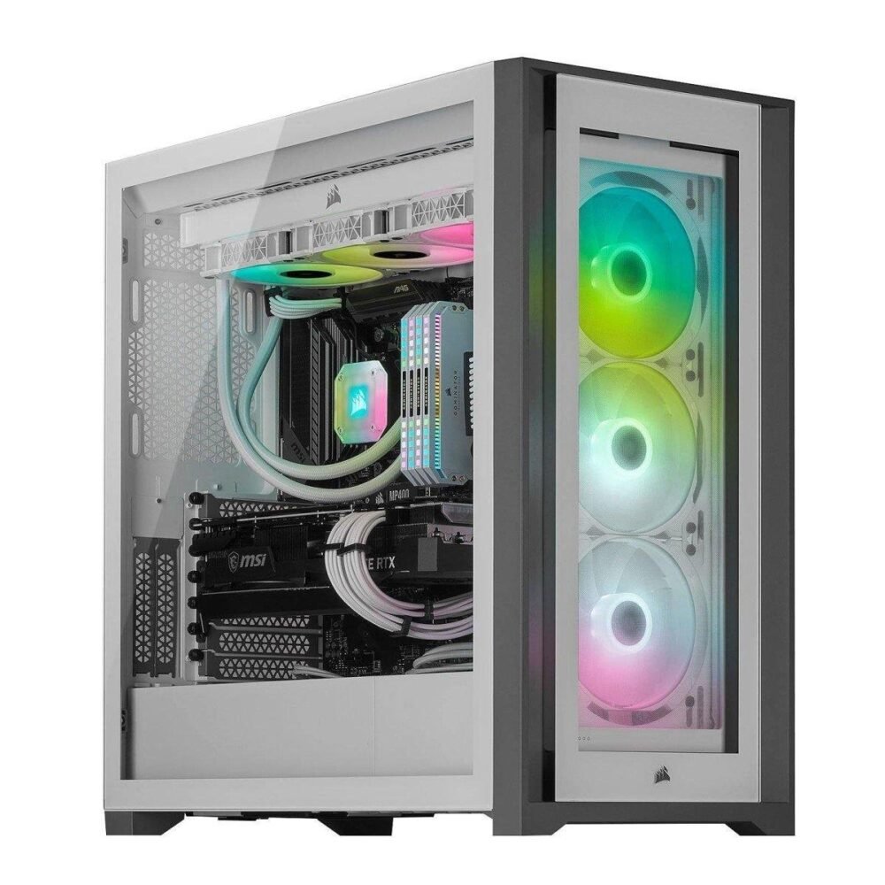 Corsair iCUE 5000X RGB Tempered Glass - Blanc prix maroc- Smartmarket.ma