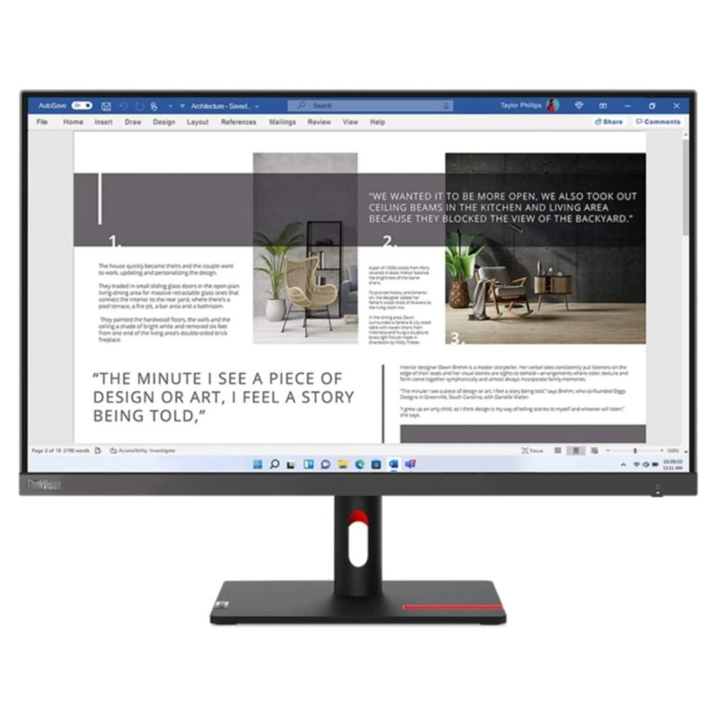 Lenovo ThinkVision S27i-30 - LED IPS 27p prix maroc- Smartmarket.ma