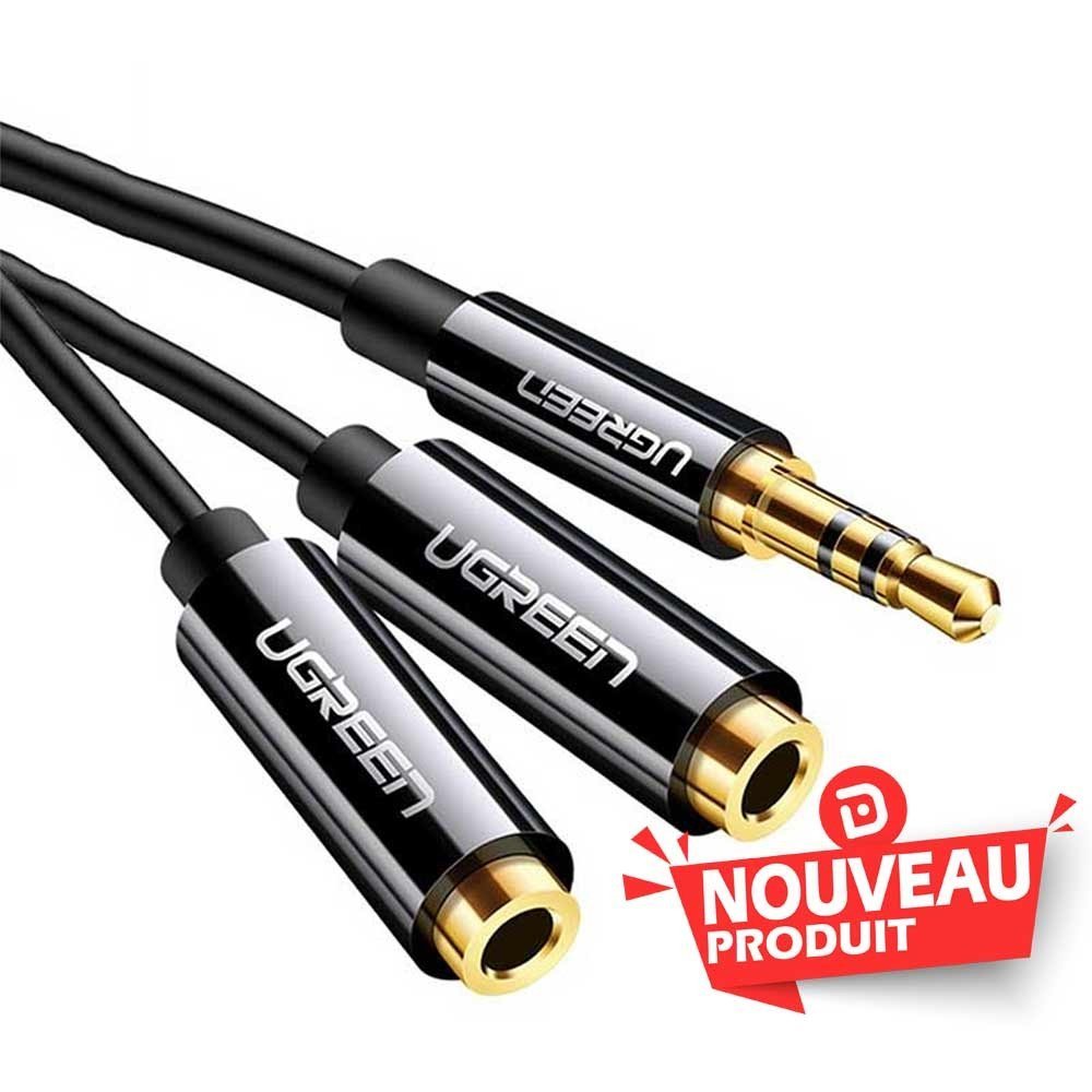 Ugreen Cable Audio 3.5mm Male to 3.5mm Female Noir 524731
