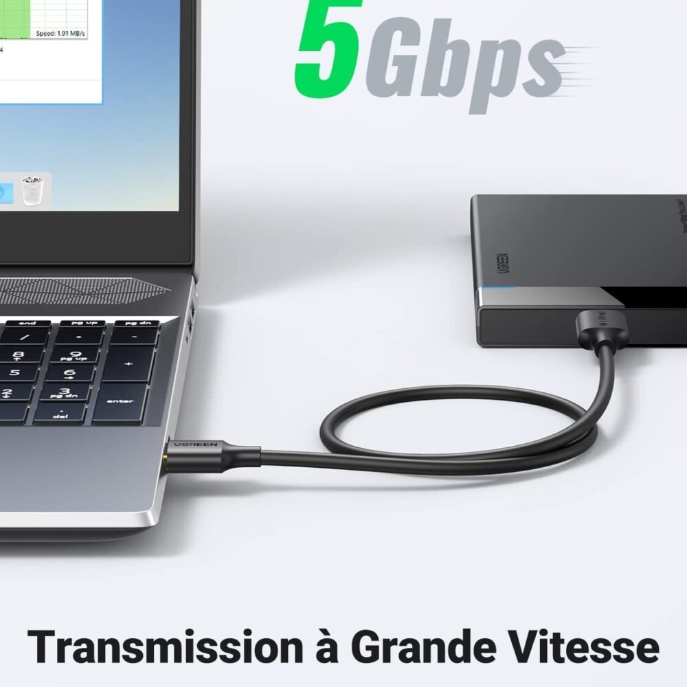 UGREEN Câble USB 3.0 Mâle A vers Micro B Câble Disque Dur 61cg2wyxSCL