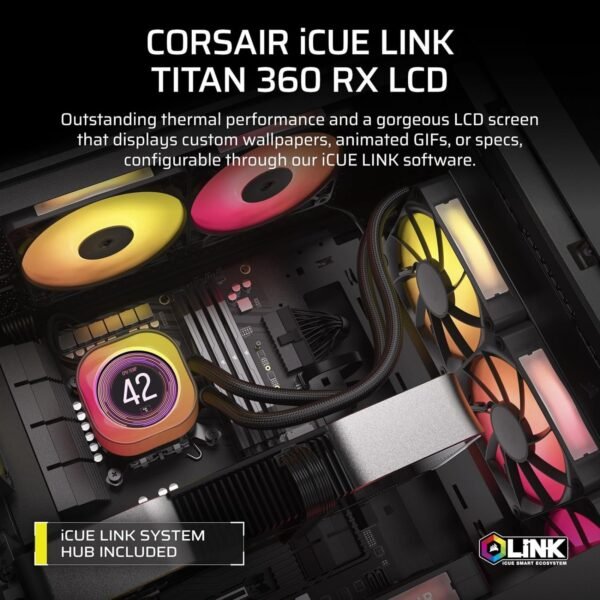 CORSAIR iCUE Link Titan 360 RX LCD (1)
