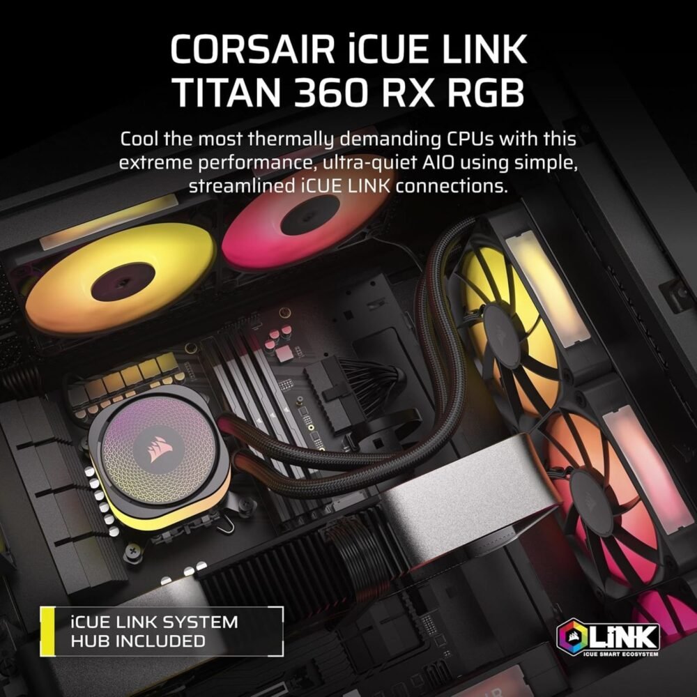CW-9061018-WW CORSAIR Liquid Cooler iCUE LINK TITAN 360 RX RGB, 360mm (3)
