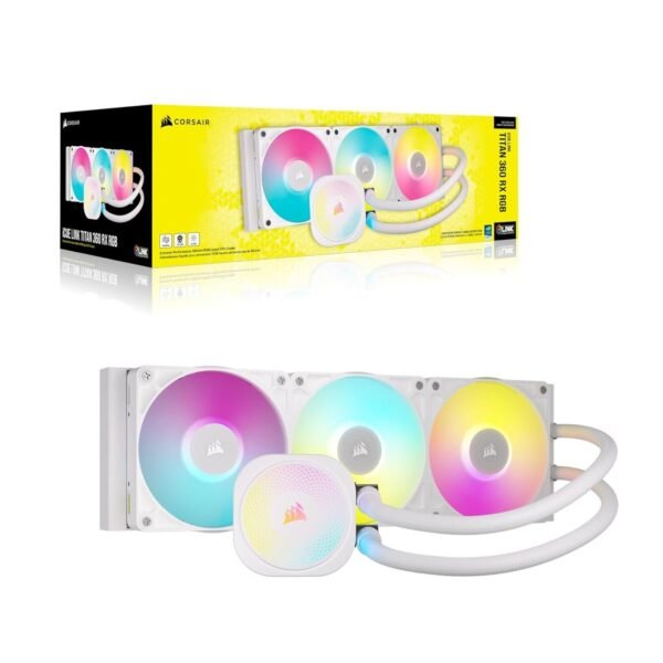 Corsair iCUE Link Titan 360 RX RGB - 360mm blanc (2)