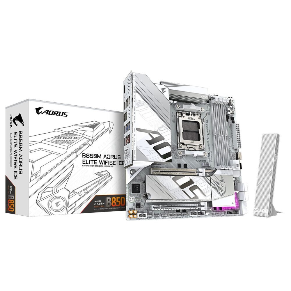 Gigabyte B850M AORUS ELITE WF6E ICE 1.0 (2)