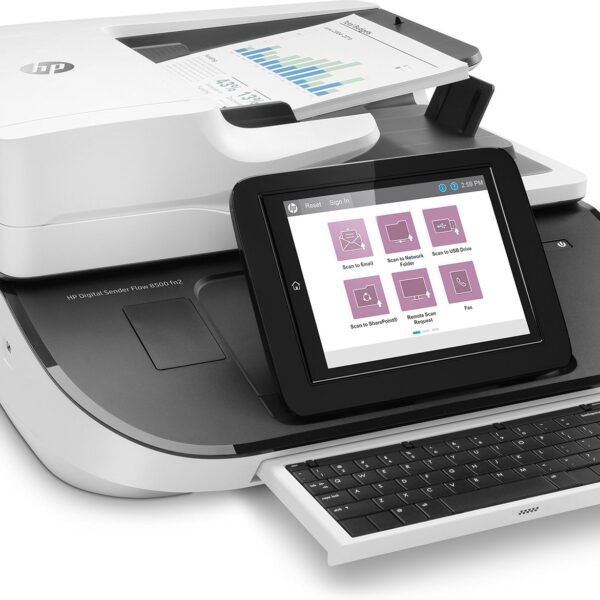 HPDigitalSenderFlow8500fn2Flatbed10ppm200ipm-1200pp-ADF150F-3584Mo