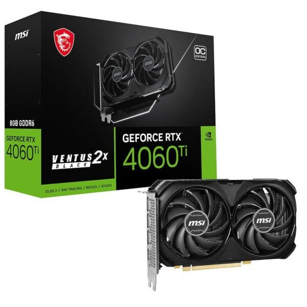 MSI GeForce RTX 4060 Ti VENTUS 2X BLACK 8G OC MN0006037574