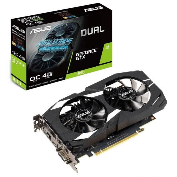Asus GeForce GTX 1650 DUAL-GTX1650-O4G - Carte graphique asus-geforce-gtx-1650-dual-gtx1650-o4g-carte-graphique-or-4-go-gddr5-prix-maroc-1