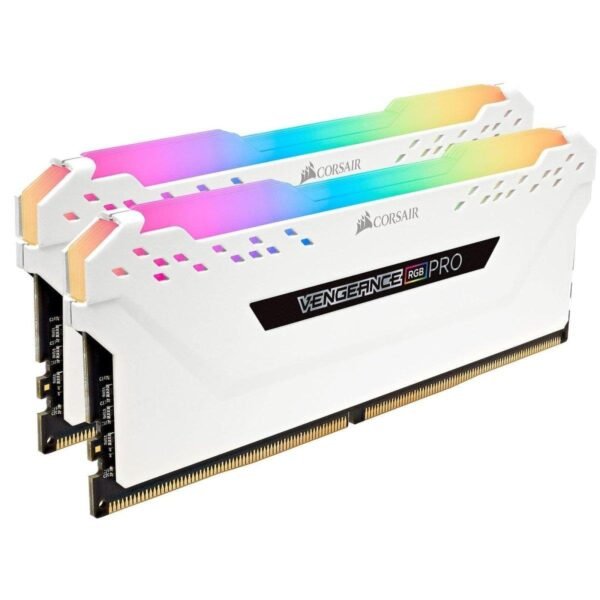 Corsair Vengeance RGB PRO 16Go (2 x 8Go) DDR4 3200MHz C16 - Blanc corsair-vengeance-rgb-pro-16go-2-x-8go-ddr4-3200mhz-c16-blanc-prix-maroc-1