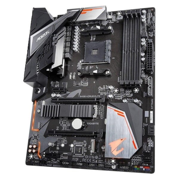 gigabyte-b450-aorus-elite-carte-mere-or-connecteur-led-rgb-prix-maroc-2