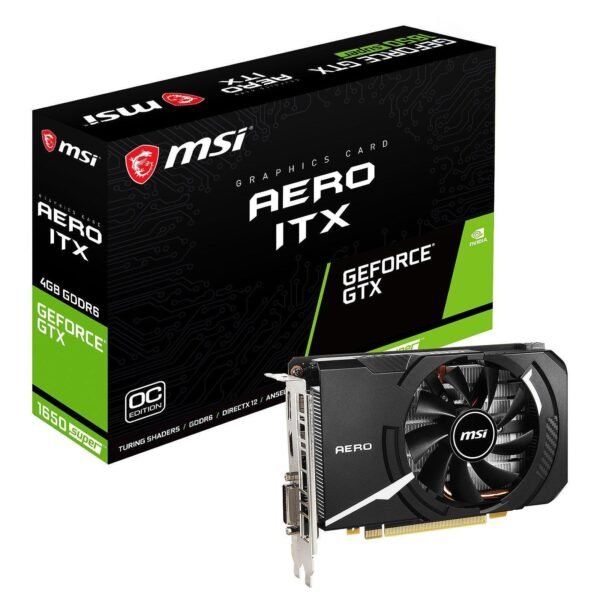 MSI GeForce GTX 1650 SUPER AERO ITX OC - Carte Graphique msi-geforce-gtx-1650-super-aero-itx-oc-carte-graphique-or-nvidia-game-ready-prix-maroc-1