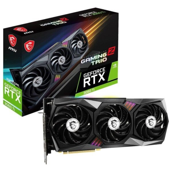 MSI GeForce RTX 3060 Ti Gaming Z Trio 8G LHR - Carte graphique msi-geforce-rtx-3060-ti-gaming-z-trio-8g-lhr-carte-graphique-or-8-go-gddr6-prix-maroc-1