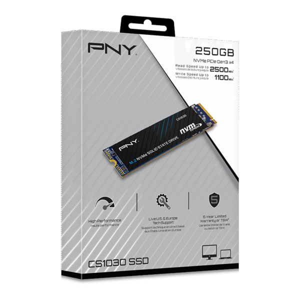 PNY CS1030 M.2 NVMe SSD - 250GB pny-cs1030-m-2-nvme-ssd-250gb-prix-maroc-1-23358574952566